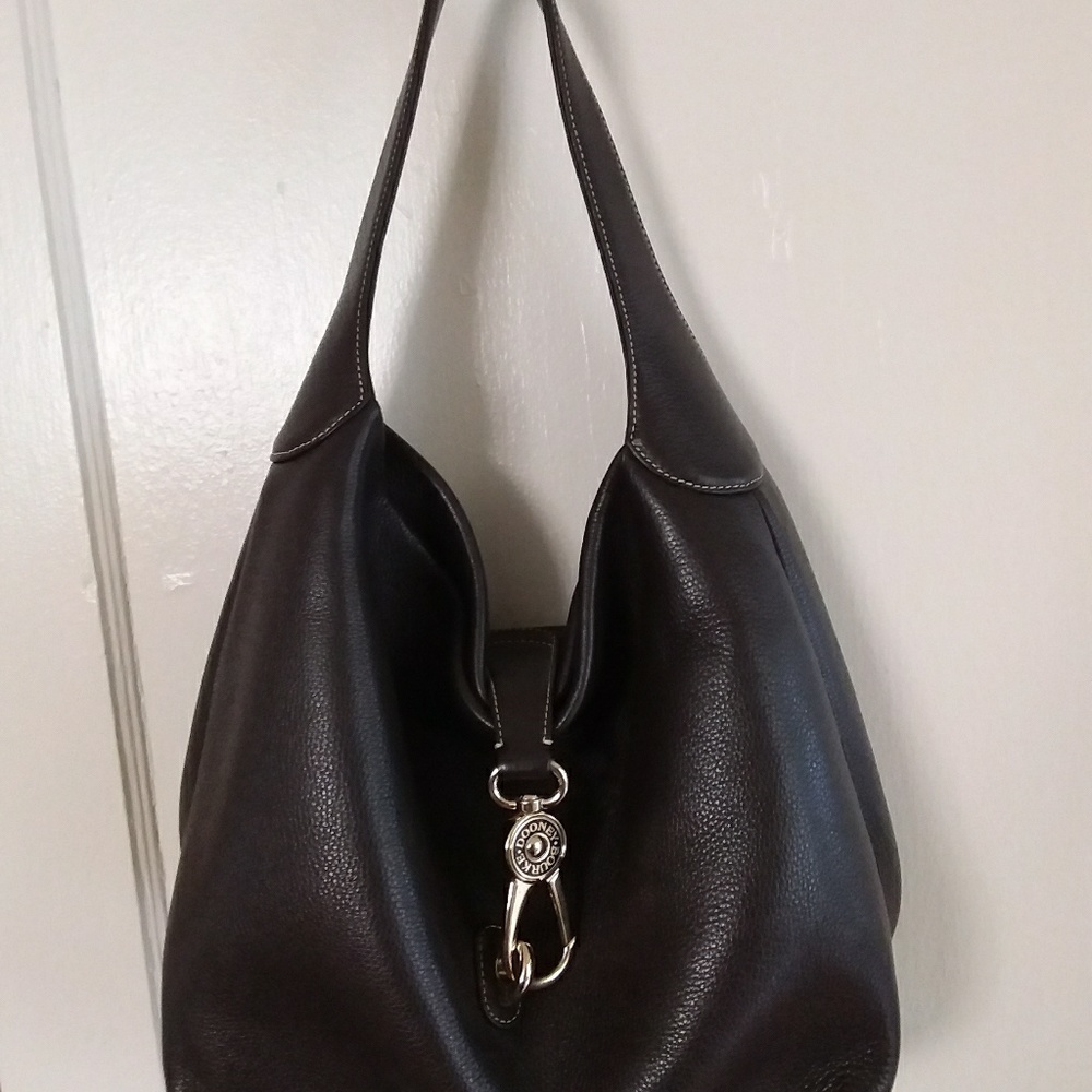 Dooney & Bourke Leather Hobo w Logo Lock